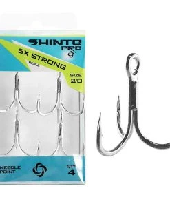 Shinto Pro Treble 5X Strong Bright Tin Hook