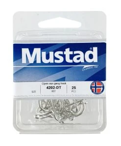 Mustad Open Eye Gang Hooks Qty 25